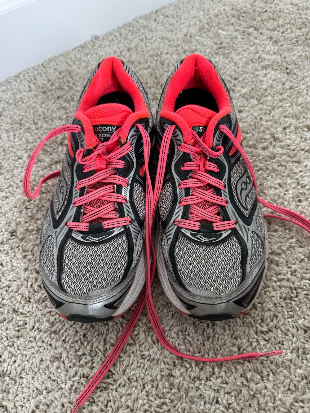 Saucony Guide 7 Women’s Running Shoes Gray Pink Sneakers Size 8 S10227-5